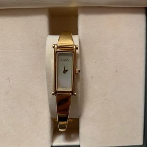 Women's Gucci 1500L Rectangle Horsebit Bangle